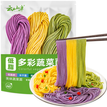 云山半 低脂多彩蔬菜面 150g