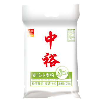 中裕 面粉 麦芯小麦粉中筋粉 馒头包子面条面食通用粉 2kg