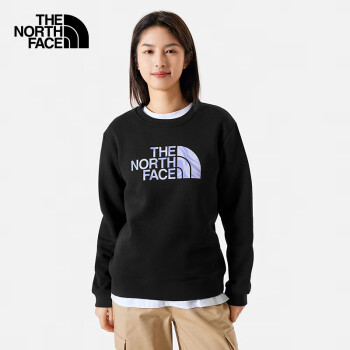 THE NORTH FACE 北面 针织卫衣女户外运动舒适套头衫88FU 黑色/JK3 XL