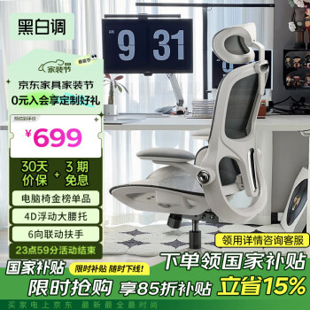 黑白调 P2人体工学椅 电脑椅