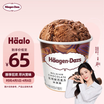 移动端、京东百亿补贴：比利时 Durobor Häagen·Dazs 哈根达斯 比利时巧克力冰淇淋 392g