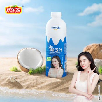 欢乐家 椰子汁1kg*6瓶 果肉椰汁植物蛋白饮料
