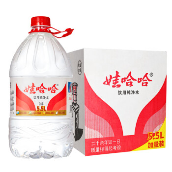 娃哈哈 plus会员：娃哈哈 纯净水饮用水 5.5L*4桶