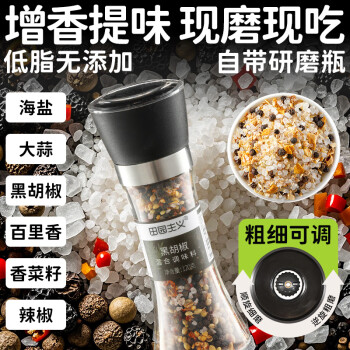 移动端、京东百亿补贴：田园主义 黑胡椒海盐混合调味料 120g 1瓶