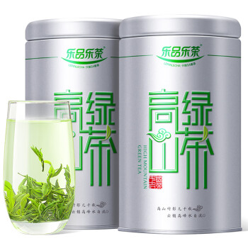 乐品乐茶 明前特级高山绿茶黄山云雾茶浓香型春茶罐装250g