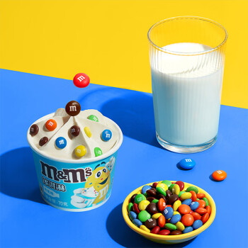 m&m's 玛氏 冰淇淋 牛乳口味70g*3杯 M豆雪糕 冰激淋