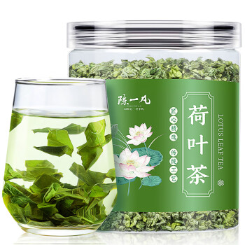 移动端、京东百亿补贴：陈一凡 荷叶茶 荷叶颗粒纯荷叶无添加泡水喝的花草茶可搭冬瓜决明子玫瑰花茶罐装200g