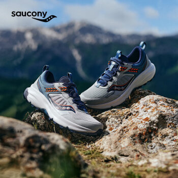 索康尼 saucony Excursion Tr17 男子户外防滑越野跑鞋 S20958-205 灰兰 44