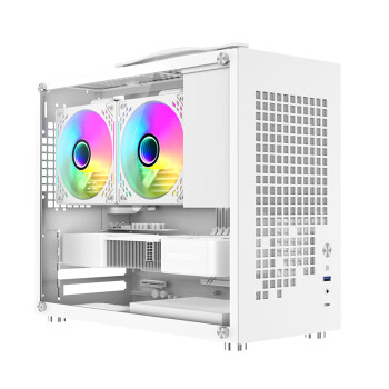 玩嘉 WJCOOLMAN 阿尔法T01手提机箱MATX主机箱便捷式小电脑侧透玻璃紧凑型桌面迷你白色ITX台式机Type-C接口