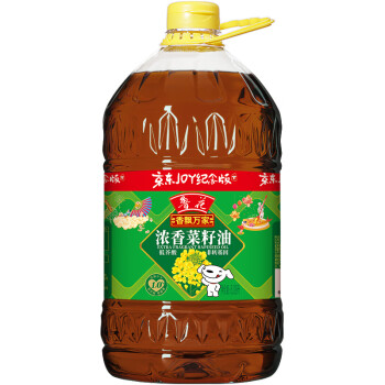 移动端、京东百亿补贴：鲁花 香飘万家 低芥酸浓香菜籽油 6.09L