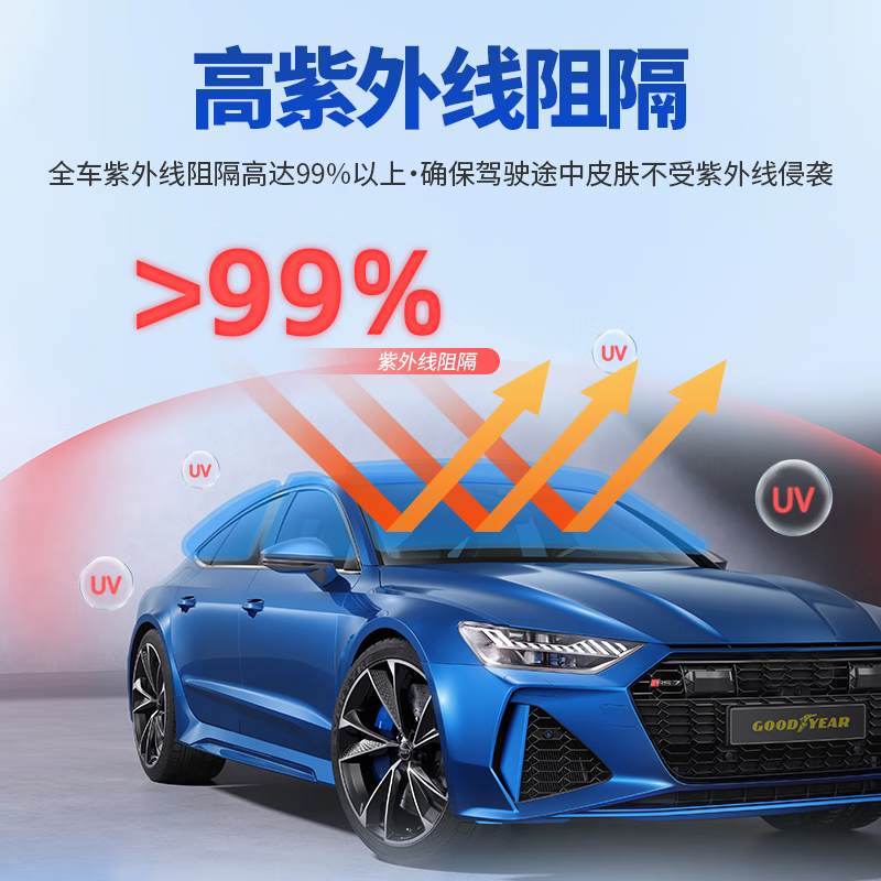 固特异 汽车贴膜 金刚系列中隐私 纳米陶瓷膜 888元