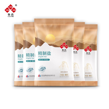 鲁晶精制盐400g*5【未加碘】家用盐炒菜调味品食用盐国企品牌