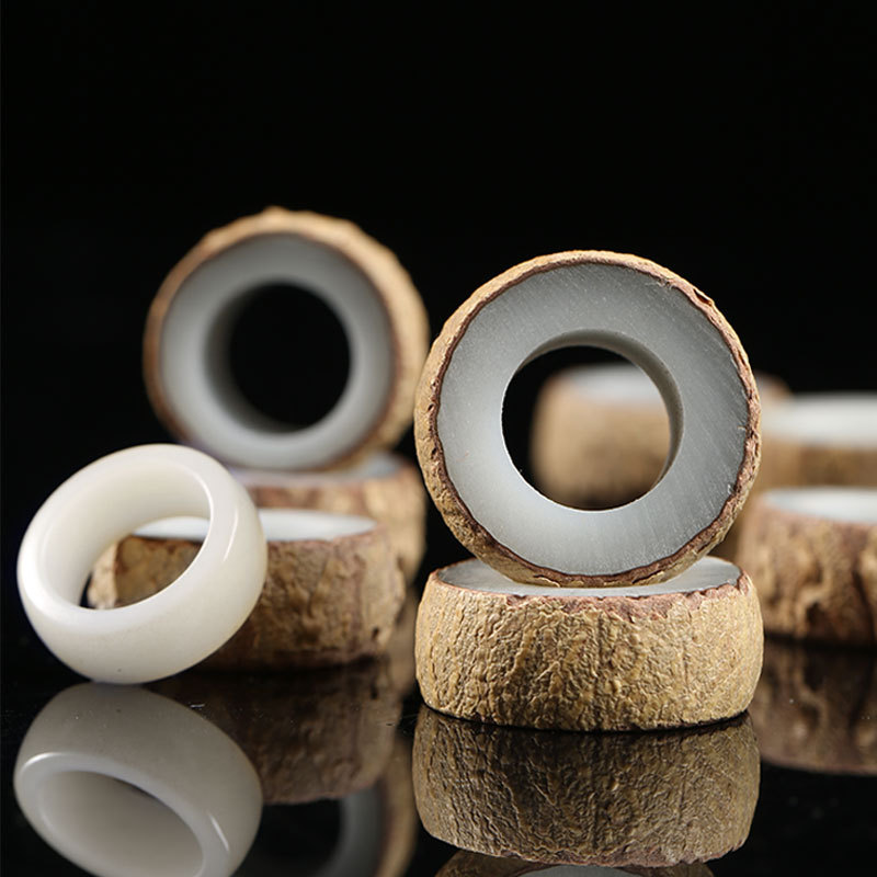 白玉菩提戒指半成品 DIY手工礼品情侣创意礼物情人节母亲礼物