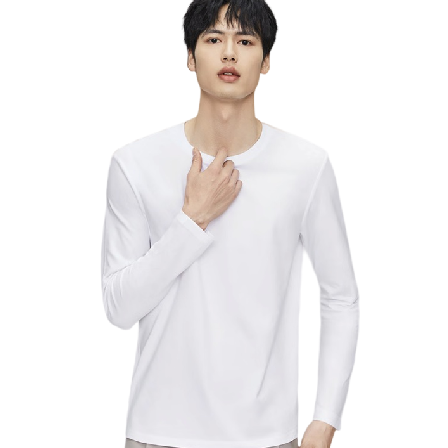 京东京造 抗菌系列 男士圆领长袖T恤 6941257433026 白色 L 39.4元