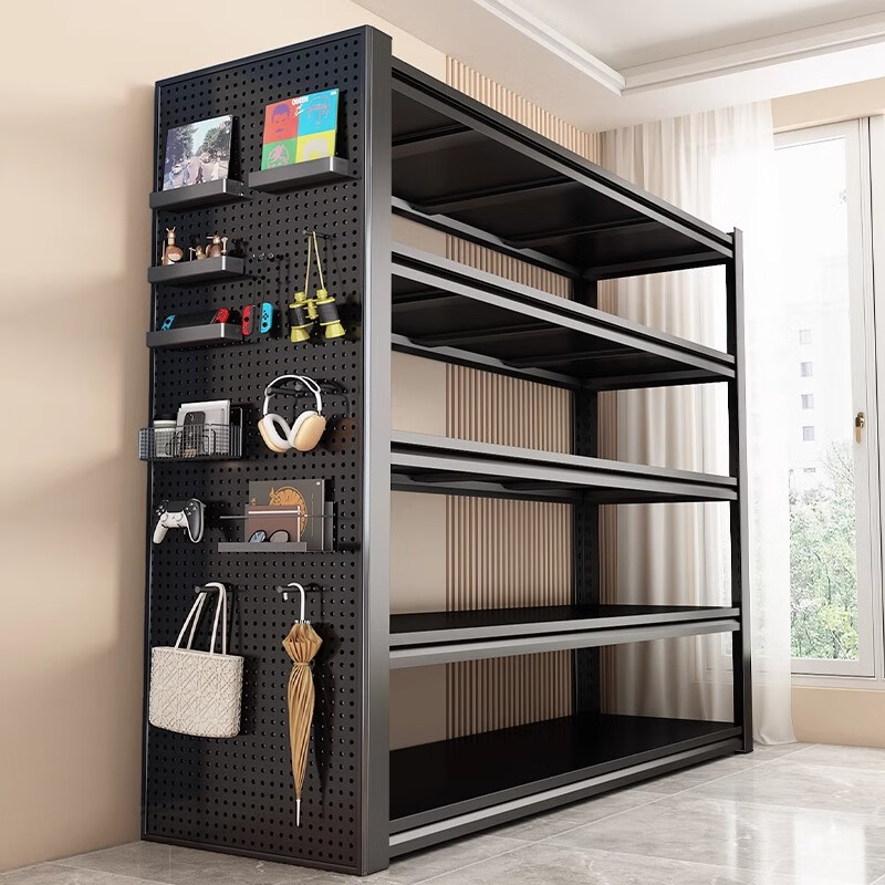 京采未来 货架置物架 四层118cm高 长50宽30cm 黑色 ¥52.8