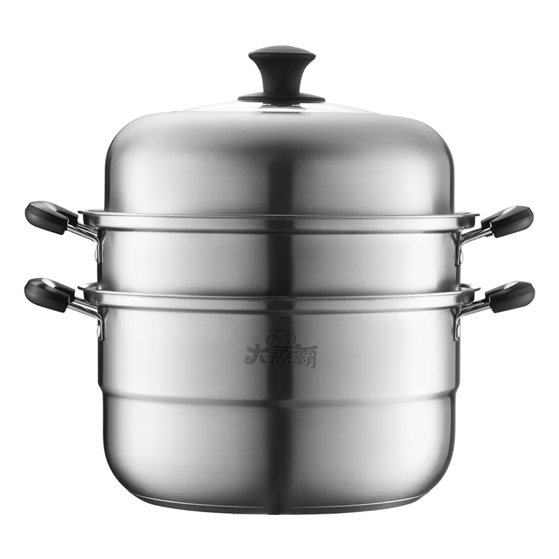 九阳(Joyoung)蒸锅不锈钢蒸锅家用炖汤蒸馒头包子鱼三层大容量汤锅28cm 59元(需领券)