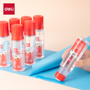 得力 100ml强粘型高透明胶水 海绵胶头粘性升级 商务办公专用液体胶 1支凑单 办公用品 7317