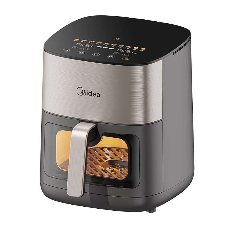 政府补贴：美的 空气炸锅炎烤双热源 透明可视 金属腔体 煎烤烘炸一体机 6.5L KZC6502 306.72元（晒单返卡后、需领券）
