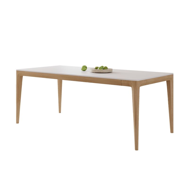 德利丰 实木岩板原木奶油风 1.3米岩板长桌 1376.15元