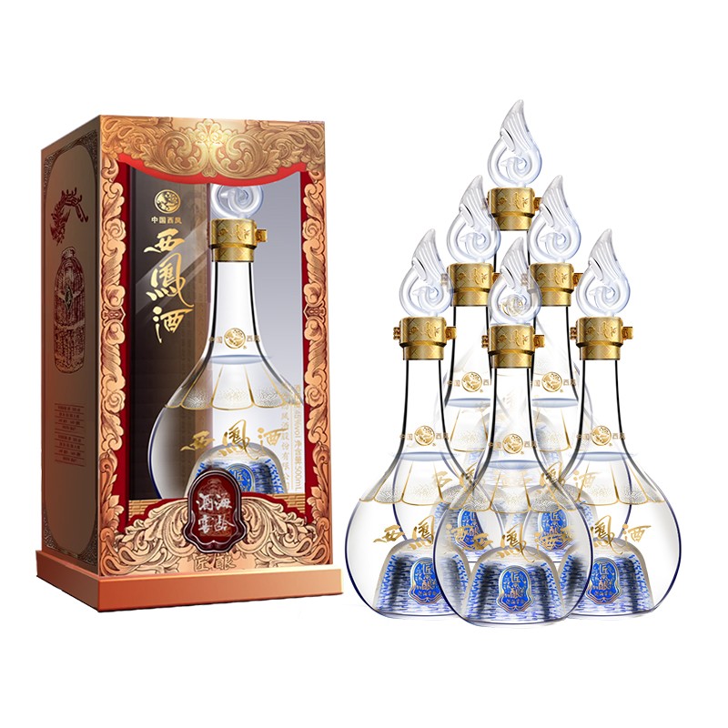 西凤酒 匠酿52度凤香型白酒 聚会春节口粮酒 52度 500mL 6瓶 券后524.4元