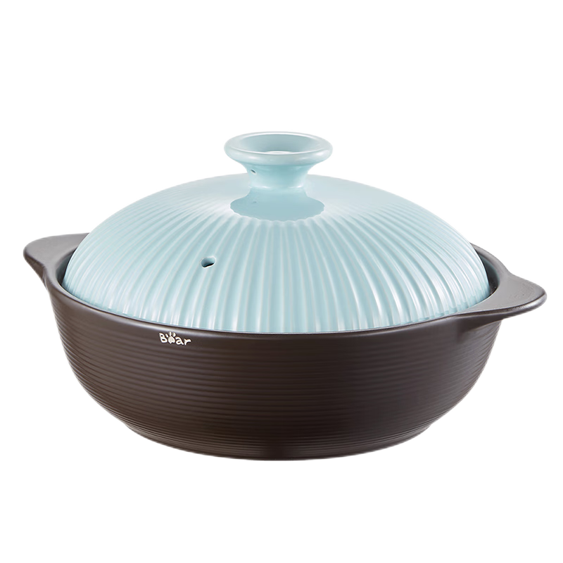 小熊(Bear)砂锅 宽口煲仔饭炖锅耐高温不开裂3.2L 煲汤沙锅燃气灶陶瓷锅 95.2元(需领券)