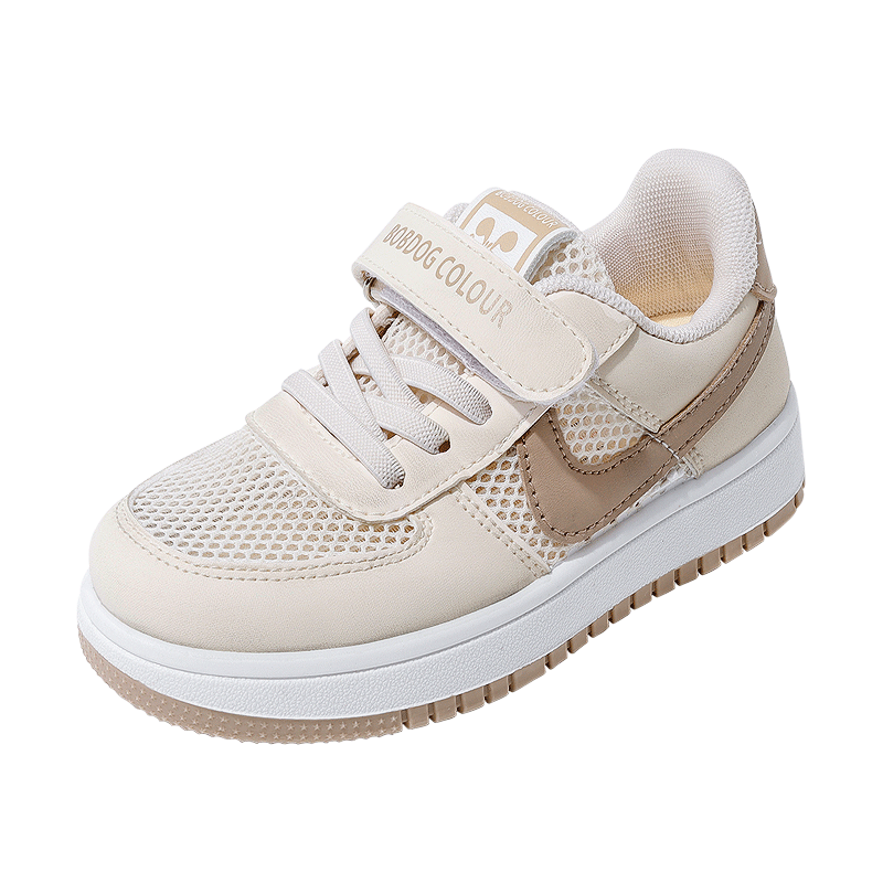 巴布豆卡乐男童运动鞋网面透气校园儿童小白鞋轻便女童鞋防滑跑步鞋休闲鞋子 粉色 34 内长21.5cm 脚长20.5cm 29.9元