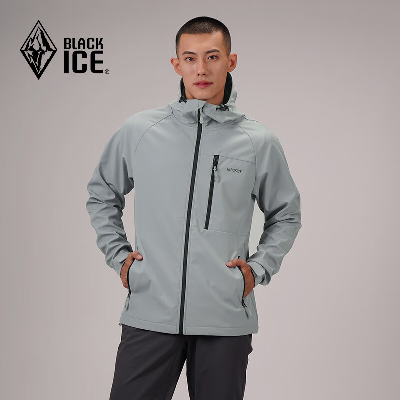 BLACKICE 男子软壳衣 KMR538869M 灰色 L 券后123.82元