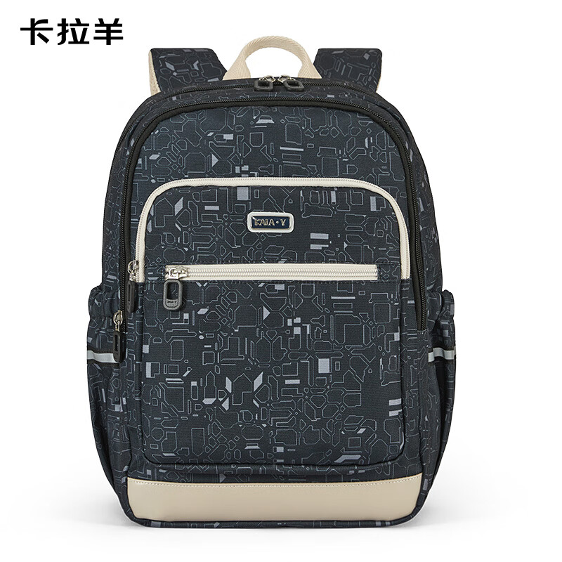 Carany 卡拉羊 小学生书包轻便游学包 18L-黑色 CX2832 券后134元