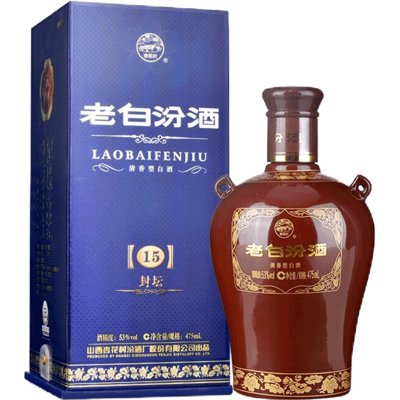 PLUS会员:汾酒 老白汾酒 封坛15 清香型白酒 53度 475mL *4件 574.88元,合143.72元/件(需领券)返京豆后