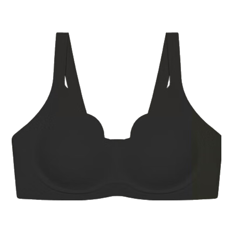 ubras虞书欣同款钻石纱夹心软支撑花瓣杯文胸内衣女胸罩 背心-黑色 M 63元