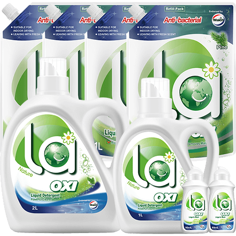 威露士la有氧洗衣液松木香组合装14.36斤(瓶2L+1L+袋1L*4+内衣净90ml*2) 229.9元（需领券，合76.63元/件）