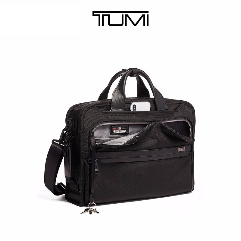 TUMI 途明 Alpha 3男士公文包通勤斜挎包双肩包单肩包【男士礼物】 黑色/02603182D3 中包 2450元