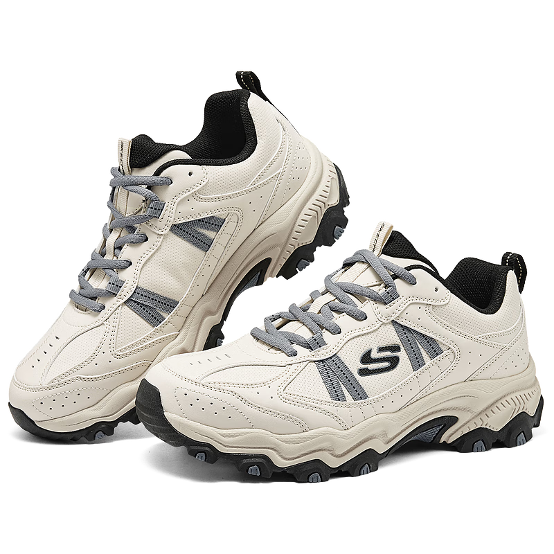 plus会员:斯凯奇云谷|男鞋夏季户外登山徒步鞋舒适复古运动休闲鞋 197.65元包邮(需领券)