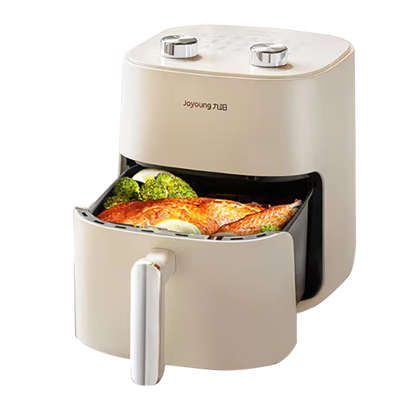 再降价、plus会员:九阳 不用翻面聚能寰顶高效烘烤蒸汽嫩炸空气炸锅 5L 薯条机电炸锅 KL50-V515 102.6元