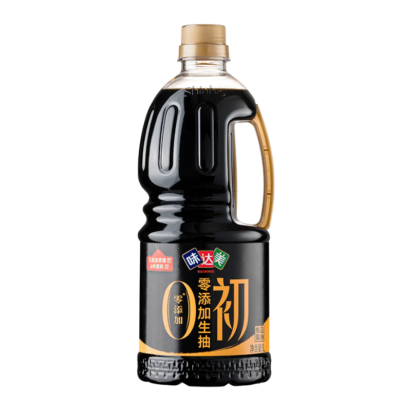 欣和味达美初零添加生抽 仅4种原料无蔗糖配方炒菜凉拌酿造酱油 1L 4.95元(需领券)