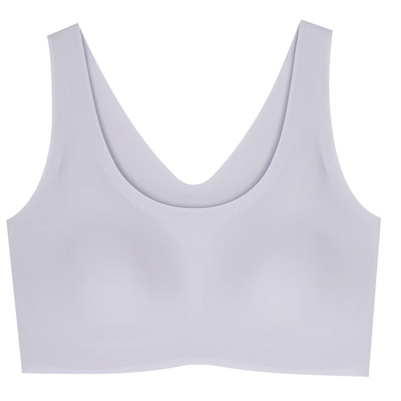 ubras虞书欣同款无尺码背心文胸女士内衣女隐形内衣柔灰紫常规 63.5元