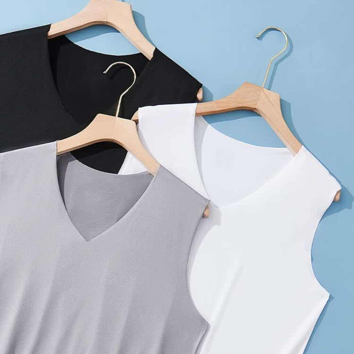 宜而爽 男士背心 随心裁打底上衣 黑白灰3件装 L 29.9元包邮（需领券）