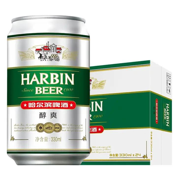 哈尔滨啤酒 醇爽啤酒 330ml*24听(买一送一)共48听 54.9元（需领券，买一送一，合27.45元/件）