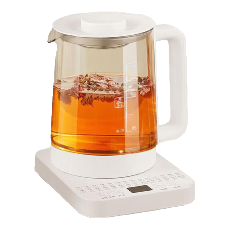 养生壶烧水壶热水壶恒温壶煮茶壶泡茶壶一体玻璃全自动小家用多功能办公室大容量 2L 暖阳白【304防糊底】干烧保护 22.9元（需领券）