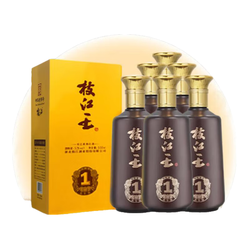 枝江【中华】真年份1 52度浓香型白酒 纯粮食酒 42﹪vol 500mL 6瓶 354元（需用券）