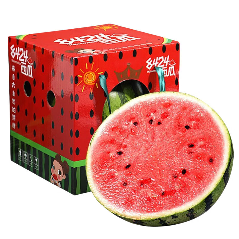 蒲恋 麒麟西瓜 新鲜水果当季现摘8424麒麟西瓜脆甜多汁整箱送礼 净重5-7斤丨独立气泡柱/更安全 12元（需领券）