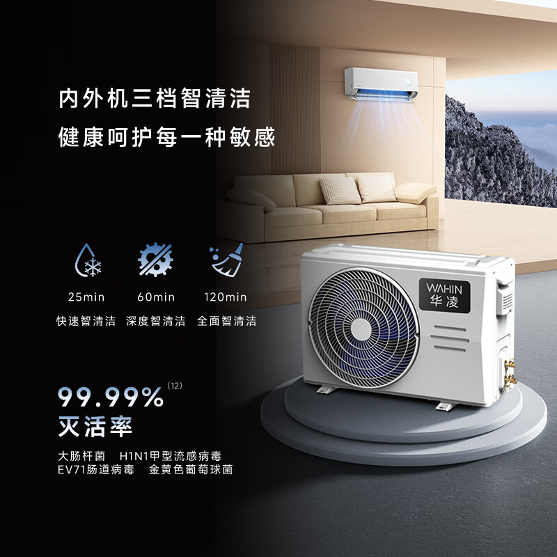 华凌 神机二代Pro系列 KFR-35GW/N8HE1ⅡPro 新一级能效 壁挂式空调 1.5匹 券后1739.2元