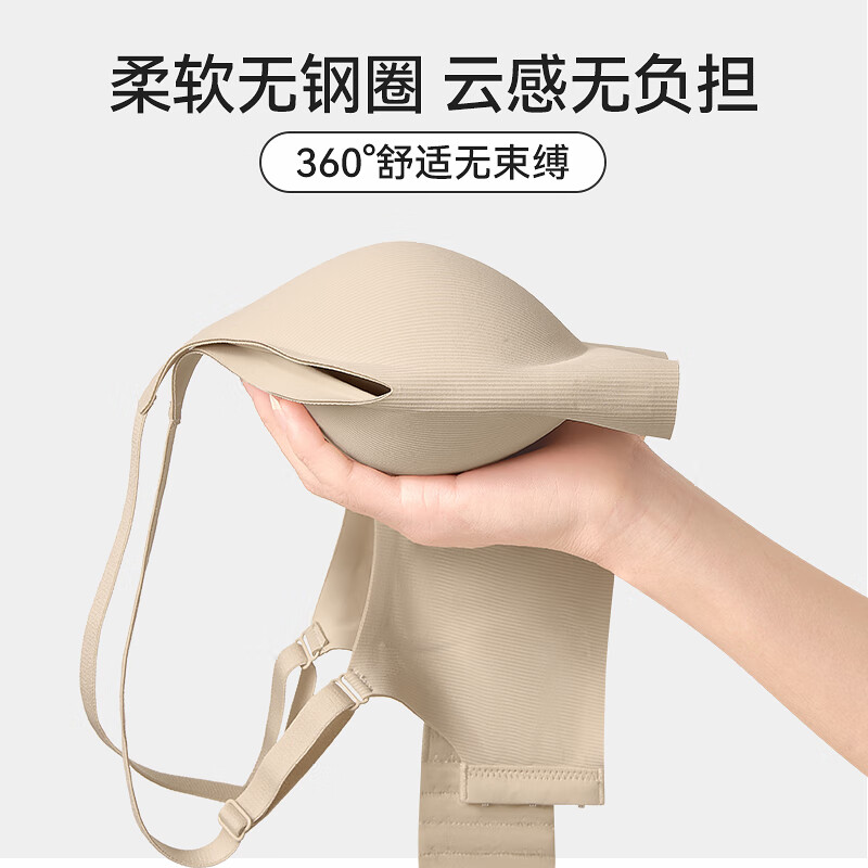 都市丽人 小胸显大聚拢外扩上托文胸女士软支撑内衣薄款防下垂胸 粉底肤 M 19.5元（需买2件，需用券）