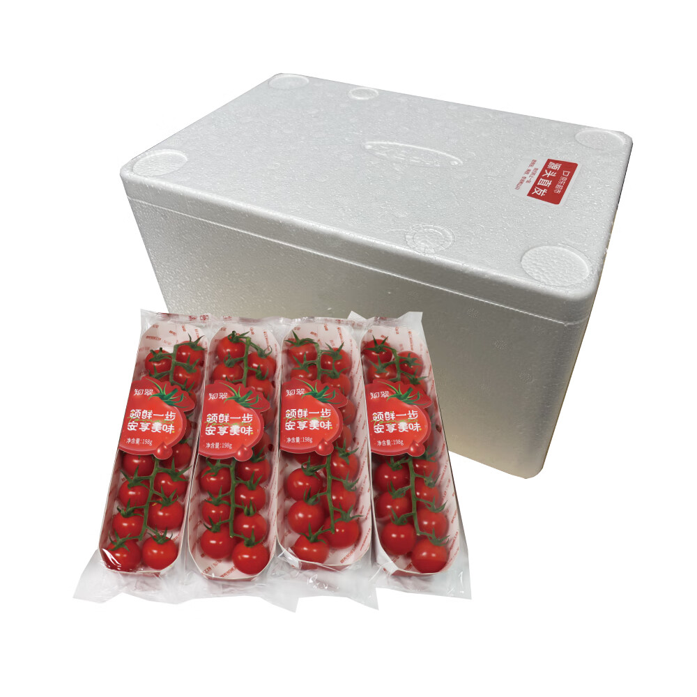 京东PLUS：京百味 ＆知翠 精品串收樱桃番茄 198g*4盒 25.09元（双重优惠）