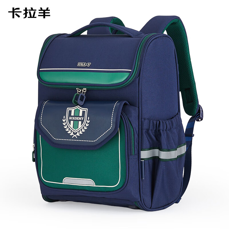 Carany 卡拉羊 减负护脊书包 藏青 券后185.49元
