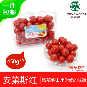 京鲜生 樱桃番茄 安第斯红 散粒 450g*2盒 生鲜水果 源头直发