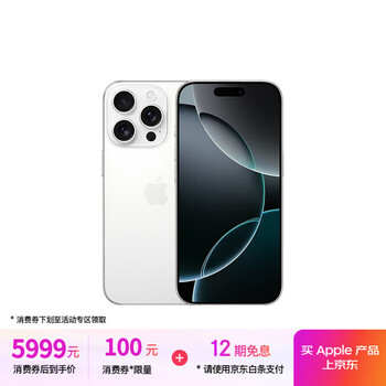 Apple/苹果 iPhone 16 Pro 手机 双卡双待 白色钛金属 128G