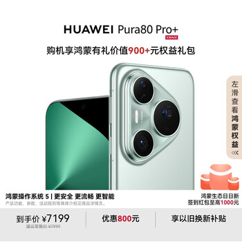 华为 HUAWEI Pura 80 Pro+ 手机 16GB+512GB 釉青