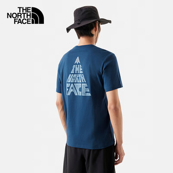 The North Face 北面 短袖T恤男户外舒适透气t恤上新88GU 蓝色/HDC