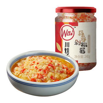 川娃子 剁椒蒜蓉酱蒜泥酱 火锅烧烤蒜蓉小龙虾生蚝调料烧烤烤肉蘸料240g
